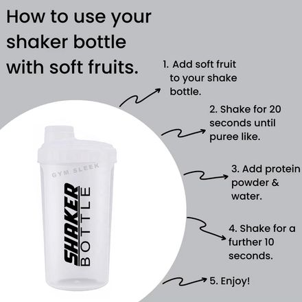 Shaker Sans BPA avec Filtre – Antifuite pour Protéines, Whey, BCAA & Compléments Alimentaires thumbnail 2
