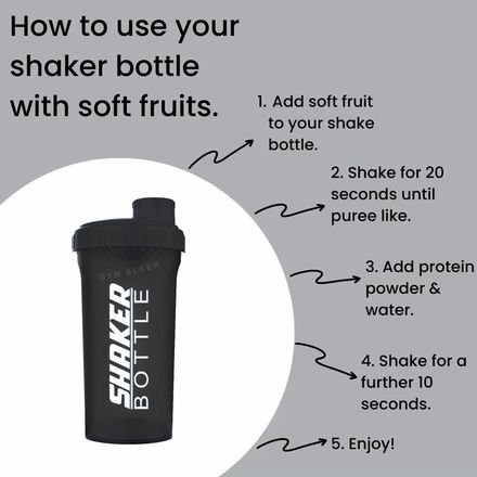 Shaker Sans Bpa Avec Filtre – Antifuite Pour Protéines, Bcaa & Compléments Alimentaires thumbnail 6