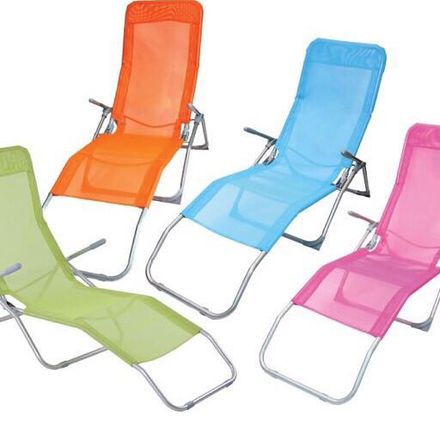 Chaises Longues Pliables Détente Extérieure - Couleur Aléatoire thumbnail 2