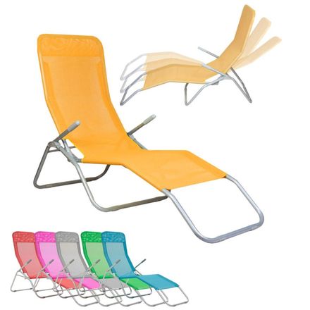 Chaises Longues Pliables Détente Extérieure - Couleur Aléatoire thumbnail 5