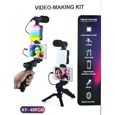 Kit Trépied Vidéo Ay-49 Avec Micro thumbnail 3