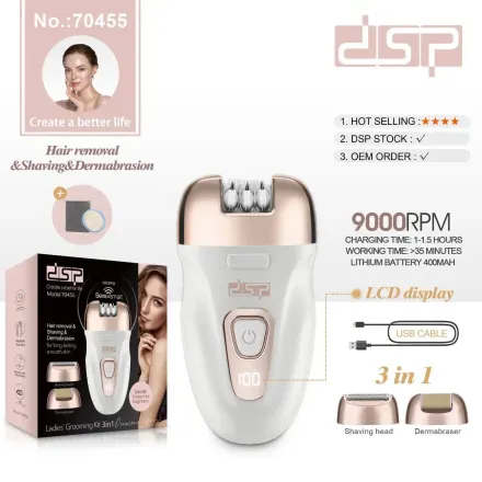 3-in-1 Haïr Removal, Shaving & Dermabrasion Device – Multifunctional Beauty Tool thumbnail 1