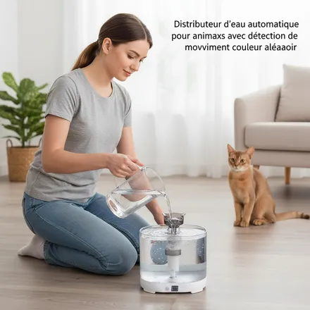 Distributeur D'eau Automatique Pour Animaux Avec Détection De Mouvement thumbnail 2