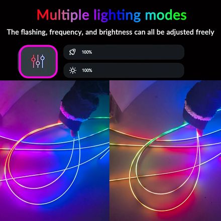 Lumières D'ambiance De Voiture À Streamer Couleur Pleine 18 En 1 thumbnail 6