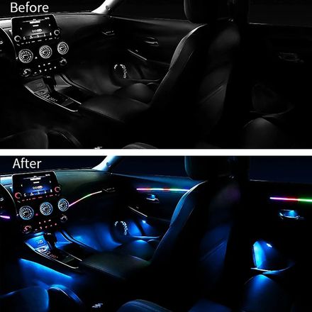 Lumières D'ambiance De Voiture À Streamer Couleur Pleine 18 En 1 thumbnail 7
