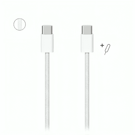 Câble Usb-c Vers Usb-c Iphone 16 – Charge Rapide 60w + Outil Éjecteur Sim – Haute Qualité thumbnail 1