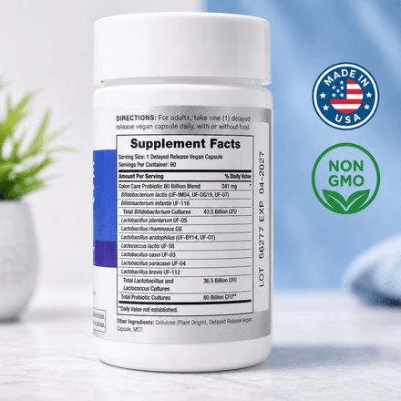 Colon Care Probiotic 80 Billion Cfu – 12 Souches Probiotiques Vegan thumbnail 2