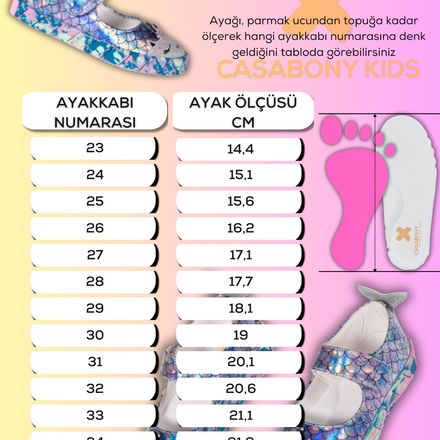 Mermaid Girl Ballerines Fille Sneakers – Holographique thumbnail 4