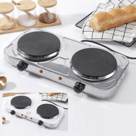 Réchaud Électrique Double Plaque Portable Pour Cuisine Pratique (colleur Aléatoire) thumbnail 1