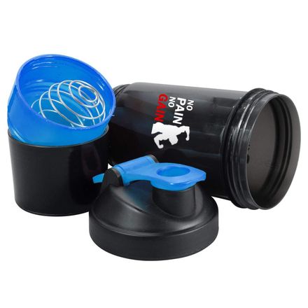 Shaker À Protéines Avec Compartiments À Poudre Anti-fuite - Sans Bpa thumbnail 3