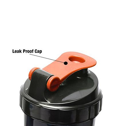Shaker À Protéines Avec Compartiments À Poudre Anti-fuite - Sans Bpa thumbnail 3
