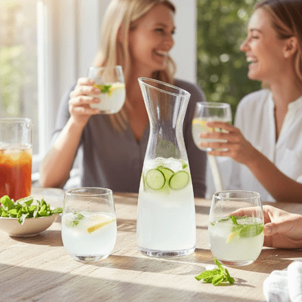 Ensemble De 7 Pièces En Verre Transparent : Verres Et Récipient Polyvalent thumbnail 4