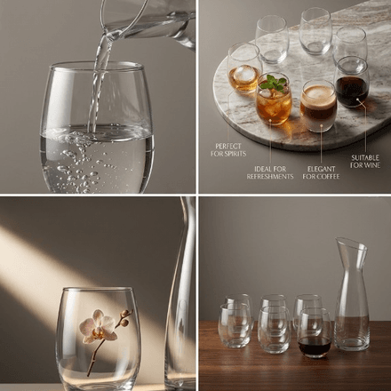 Ensemble De 7 Pièces En Verre Transparent : Verres Et Récipient Polyvalent thumbnail 5