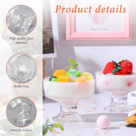 Ensemble De 6 Bols En Verre Pour Glaces, Salades Et Fruits thumbnail 2