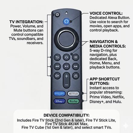 Télécommande Compatible Pour Fire Tv thumbnail 5