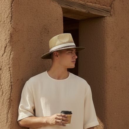 Hand-painted Hat - Casa Brown thumbnail 2