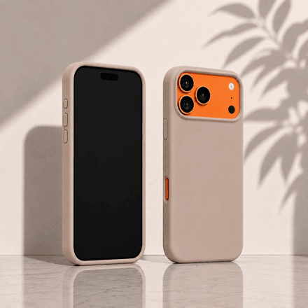Coque Compatible Iphone 17 Pro Max – Silicone Beige Nude thumbnail 2