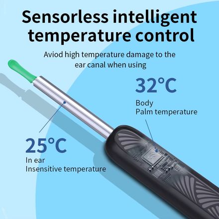 Nettoyeur De Cire D'oreille Sans Fil Avec Caméra,endoscope D'élimination Sûre Du Cérumen Avec Caméra,otoscope Lumineux,outils De Nettoyage Des Oreilles,soins Des Oreilles thumbnail 3