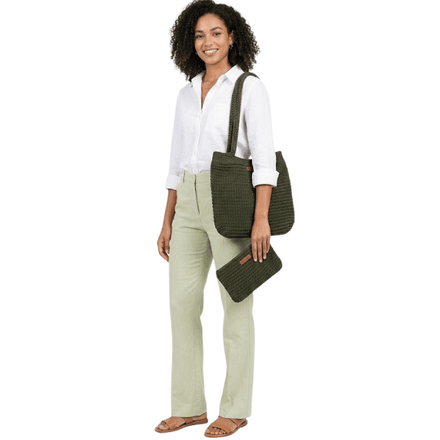 Duo Deniz Sac Pour Femme + Pochette Offerte  Couleur Vert Kaki thumbnail 2