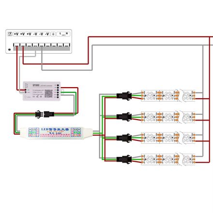 Répéteur D'amplificateur Led De Signal Ttl Pour Ws2811 Ws2812b Sk6812 thumbnail 3
