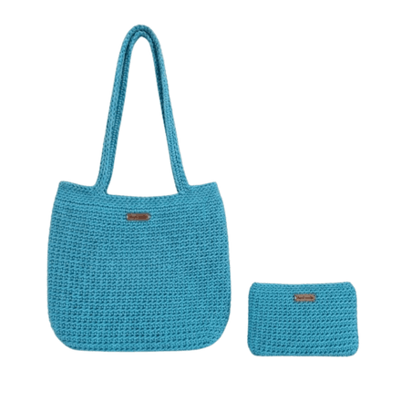 Duo Deniz Sac Pour Femme + Pochette Offerte COULEUR Bleu Turquoise  thumbnail 1