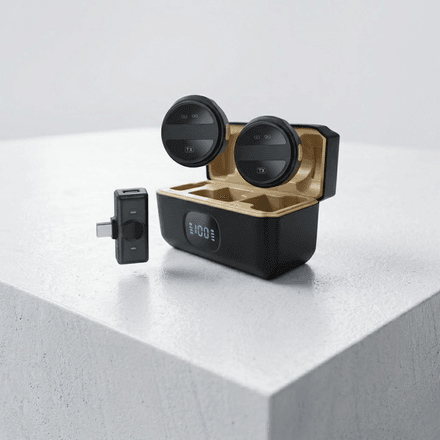 Micro Sans Fil Double Emetteur Type-c – Enregistrement HD pour Interviews & Streaming thumbnail 3