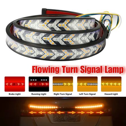 Bande Lumineuse Led Pour Porte Arrière De Voiture Et Camion, Clignotant, Frein D'avertissement Dynamique, Barre De Feu Arrière Inversé Pour Ramassage Jeep 12-24v thumbnail 4