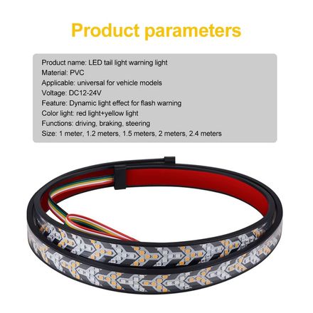 Bande Lumineuse Led Pour Porte Arrière De Voiture Et Camion, Clignotant, Frein D'avertissement Dynamique, Barre De Feu Arrière Inversé Pour Ramassage Jeep 12-24v thumbnail 7