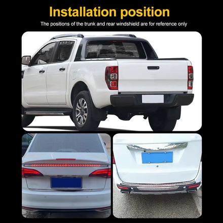 Bande Lumineuse Led Pour Porte Arrière De Voiture Et Camion, Clignotant, Frein D'avertissement Dynamique, Barre De Feu Arrière Inversé Pour Ramassage Jeep 12-24v thumbnail 8