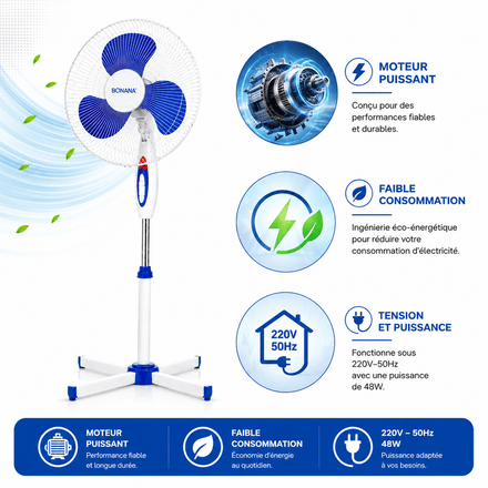 Ventilateur Sur Pied - Bo-831 thumbnail 3