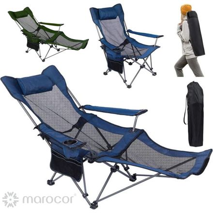 Fauteuil De Camping Pliable Et Inclinable Avec Repose-pieds Intégré Chaise (couleur Aléatoire) thumbnail 1