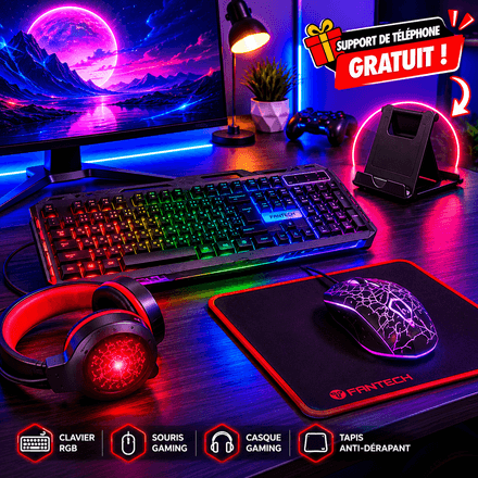 Bando GM-15 RGB Pack de jeux + Manchon De Doigt Free Fire Gratuit thumbnail 2