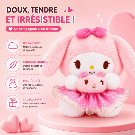 Peluche Lapin Rose Ultra Douce – Compagnon Adorable Et Cadeau Parfait Pour Enfants thumbnail 2
