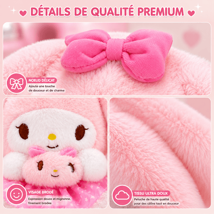 Peluche Lapin Rose Ultra Douce – Compagnon Adorable Et Cadeau Parfait Pour Enfants thumbnail 3