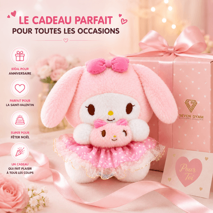 Peluche Lapin Rose Ultra Douce – Compagnon Adorable Et Cadeau Parfait Pour Enfants thumbnail 5