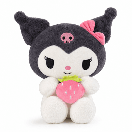 Peluche Kuromi Avec Fraise Rose – Douce Et Mignonne – 25 Cm thumbnail 1