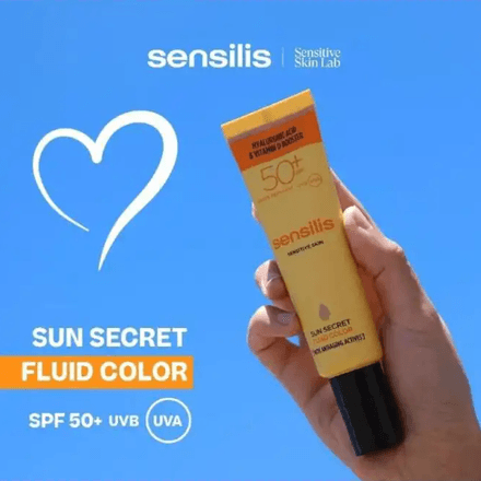 Sun Secret Fluide Spf 50+ – Protection Solaire Visage – Acide Hyaluronique & Vitamine D – Peaux Sensibles thumbnail 3