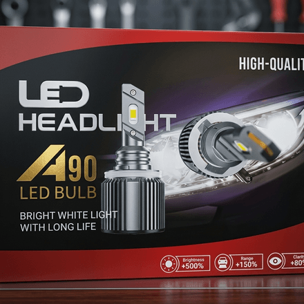 Kit Phares LED A90 H15 12V Haute Luminosité thumbnail 1