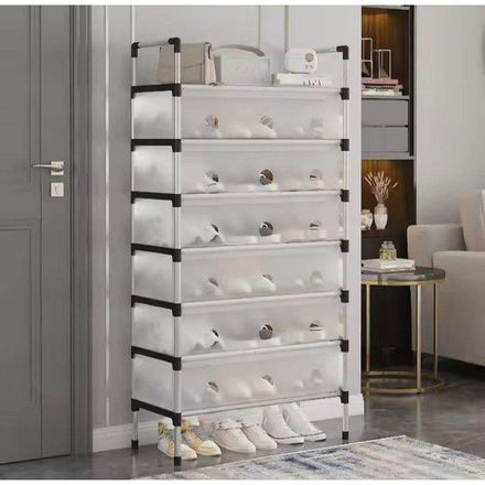 Étagère À Chaussures Multicouche Anti Poussière Armoire De Rangement Meuble Chaussures 7 Etagères thumbnail 2