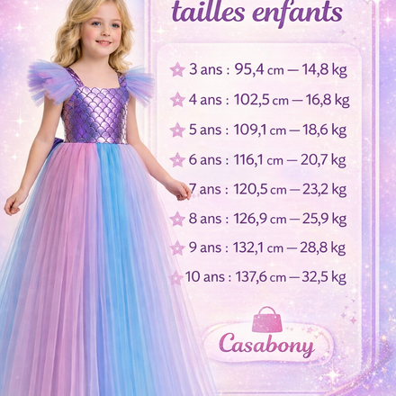 Princess Mermaid Multicolor Dress thumbnail 3