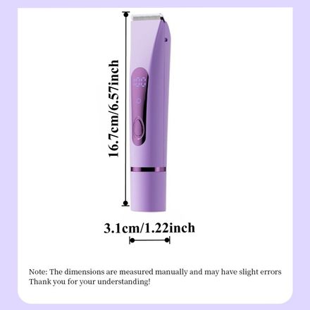 Tondeuse Bikini 2-en-1 Femme – Étanche Ipx7, Rechargeable Usb, Sans Fil Avec Led thumbnail 7