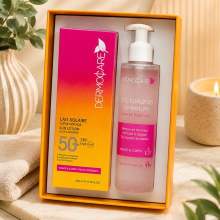 Le Duo Spf 50+ – Lait Solaire Ultra-défense + Gel Surgras Hydratant thumbnail 1