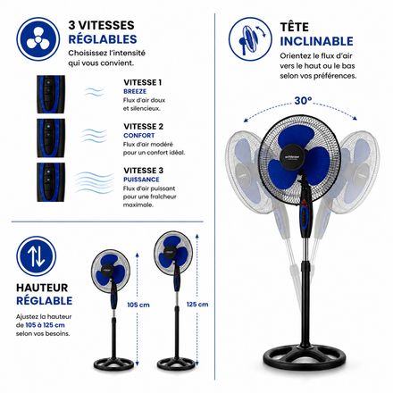 Ventilateur Sur Pied Slz-841 thumbnail 4
