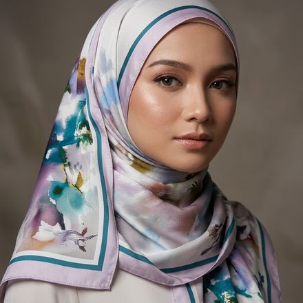Châle Imprimé Élya 180 × 70 Cm – 100 % Tencel _ Collection – Éclats D'art thumbnail 2