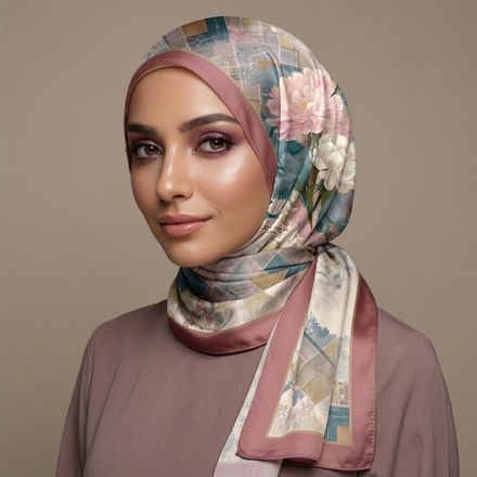 Châle Imprimé Élia 180 × 70 Cm – 100 % Tencel _ Collection Ligne D'harmonie thumbnail 2