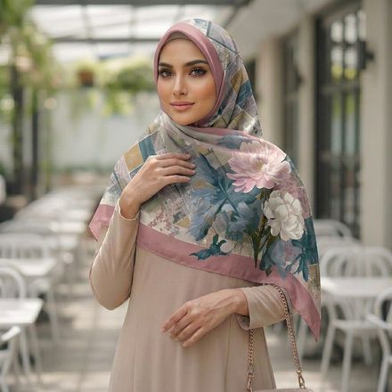 Châle Imprimé Élia 180 × 70 Cm – 100 % Tencel _ Collection Ligne D'harmonie thumbnail 4