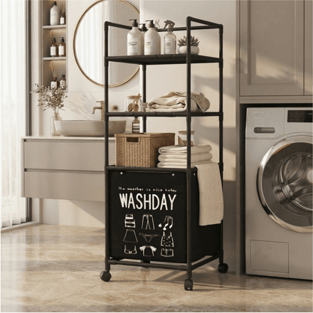 Chariot De Rangement À Roulettes – 42 × 31 × 131 Cm – Couleur Aleatoire thumbnail 3