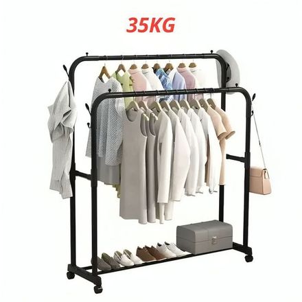 Portant Vêtements -support Portable - Design Aléatoire thumbnail 1