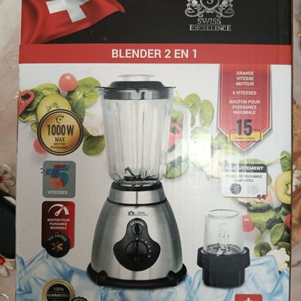 Swiss Excellence Blender Bol En Verre 1.5l Ice Crush 1000 Watt thumbnail 1