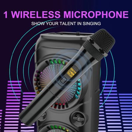 Enceinte Bluetooth Zqs 8229w – Batterie 4500 Mah, 2 × 20 W, Micro Sans Fil – Noir thumbnail 4